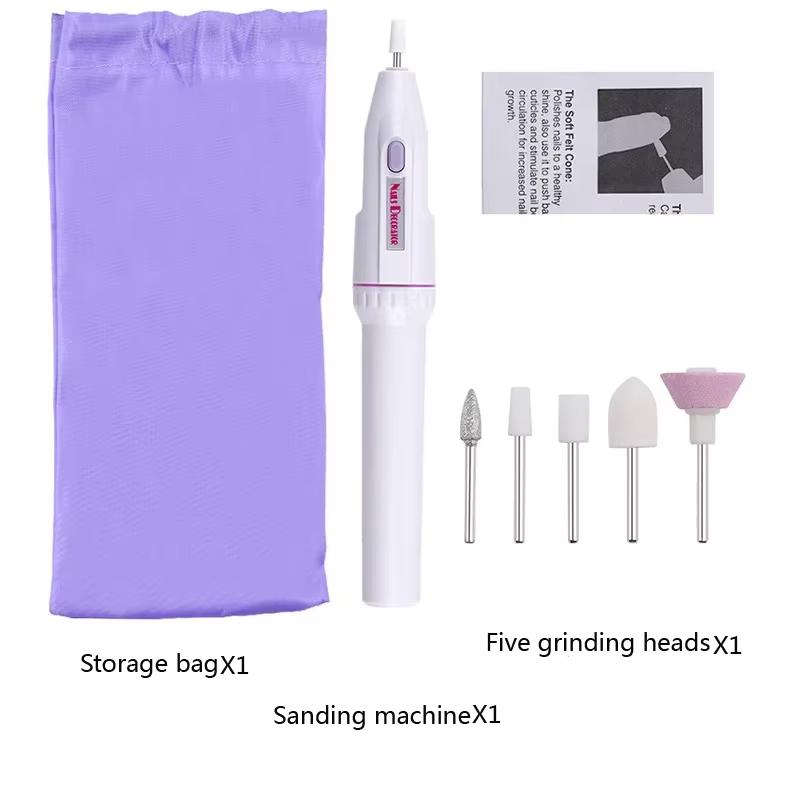 

YIKOOLIN Nail Polisher MINI Electric Nail Drill Kit Manicure Pedicure Grinding Polishing Nail Art Sanding File Pen Tools Machine білий