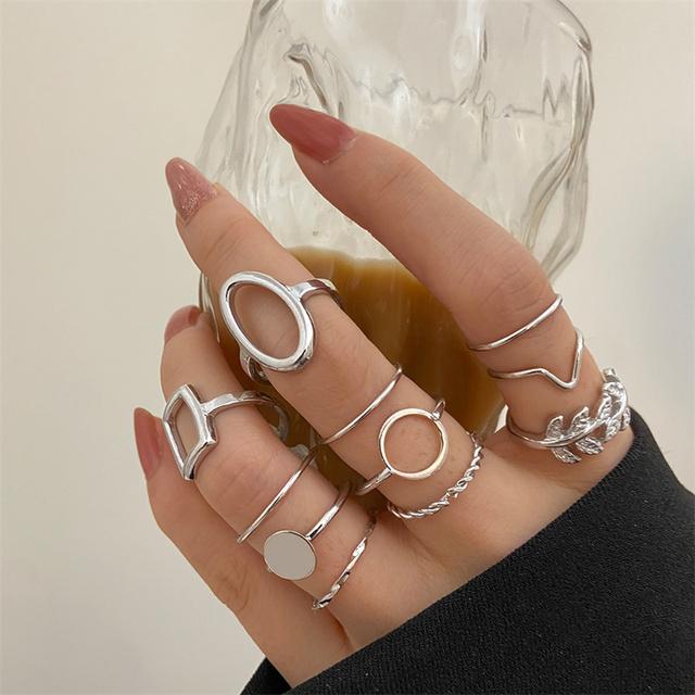 5PCS Elegante Vintage Silber Einstellbare Frauen Finger Nette Liebe Schmuck Hochzeit Party Geschenk für Mädchen Mode Hohl Herz ring Set