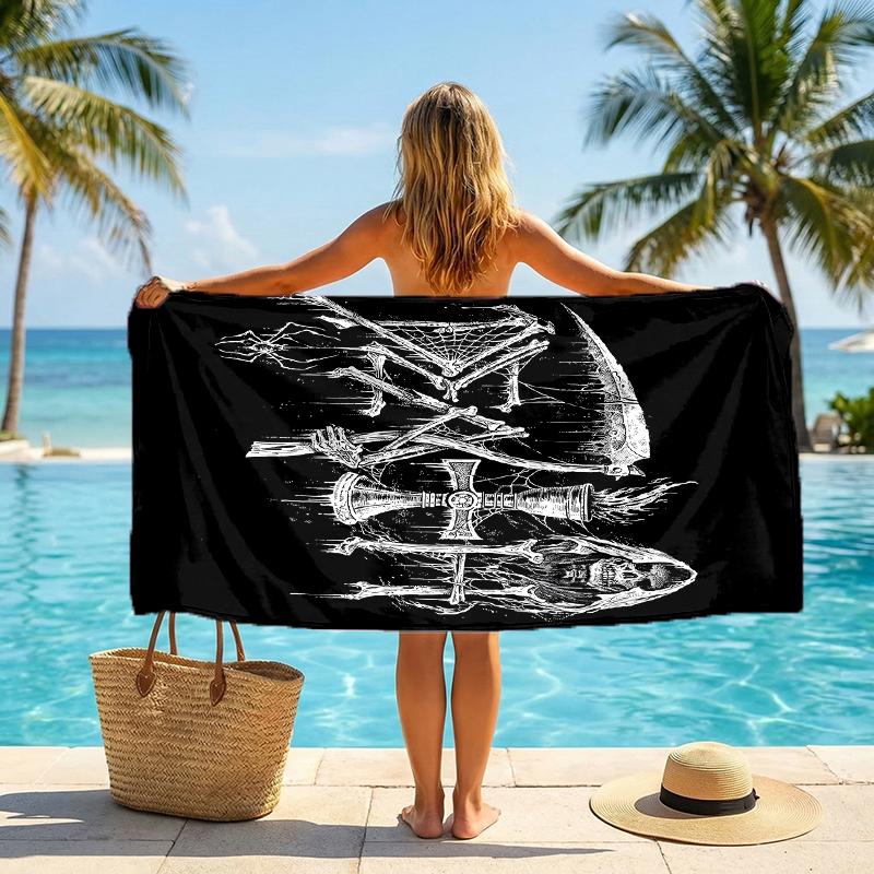 Death Fashion Beach Towel: Ideal for Summer Adventures Soft, absorbent and quick drying suitable for swimming and bathing