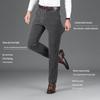 Herren High-End Dickes Cord Freizeithose - Herbst/Winter, Gerade, Locker, Mit Samt gefüttert, Business Drapierte Hose