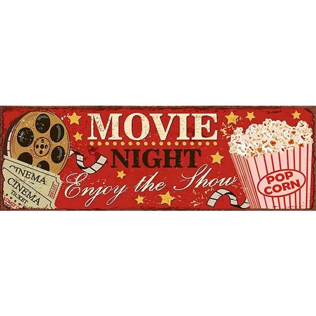 

Винтажные постеры и принты для кинотеатра, настенная художественная картина в стиле ретро, ​​картина на холсте, домашний кинотеатр для гостиной, без рамки 20*40cm