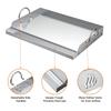 Edelstahl Kochplatte BBQ Werkzeuge Grillen Kochgeschirr Flache Oberplatte Einsatz für Partys Camping Grills Tailgating Outdoor
