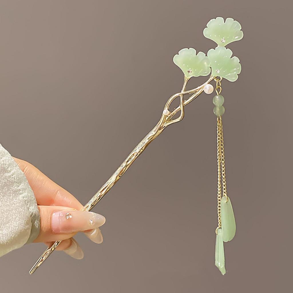 Chinese Style Vintage Hairpin Elegant Tassel Flower Hair Stick For Girl's Long Dress Cheongsam Hanfu Retro Hair Accessories