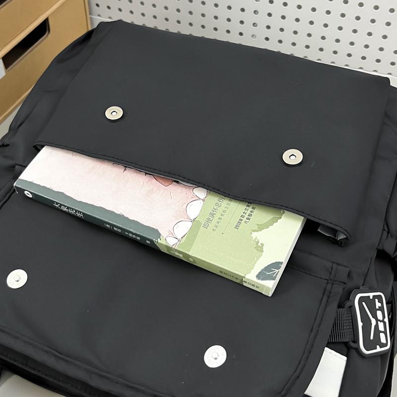 Schultertasche für Junior High School Schüler Farbkontrast Mehrfachfächer Umhängetasche Unisex Große Kapazität Tragetasche