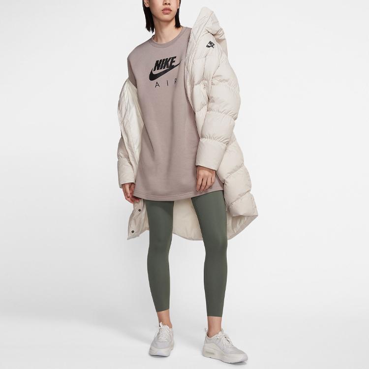 Nike Sweatshirts Women's Khaki Crew Neck Moderate Regular BV5135-218