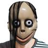 Gruselige Gesichtsmaske Halloween Kostüm Langhaarige Maske V-förmiger Mund Cosplay Partyzubehör Horror Kopfbedeckung Rollenspiel Zubehör