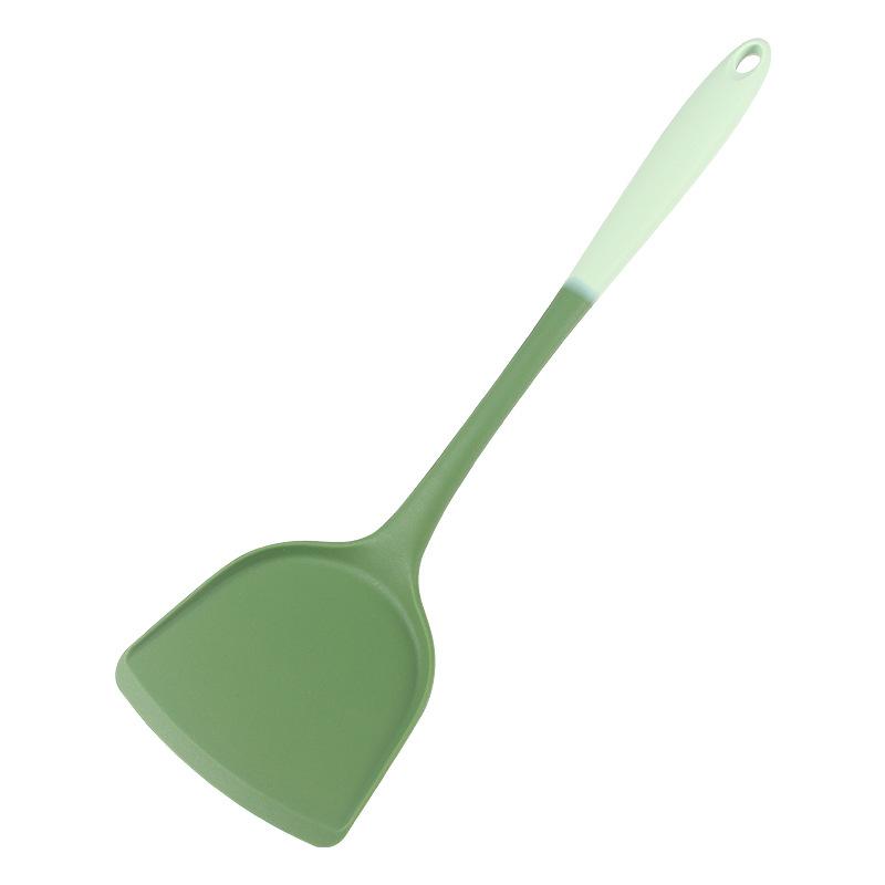 6Piece Silicone Kitchen Utensil Set Chinese Spatula Soup Ladle Slotted Turner Pasta Spoon Salad Honey Scrapers for Non