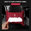 TKVLN1 Car Tissue Boxes Multifunctional Car Sun Visor Back Seat Hanging Tissue Bag Organizer For Tesla Model 3 Model S X Model Y SpaceX