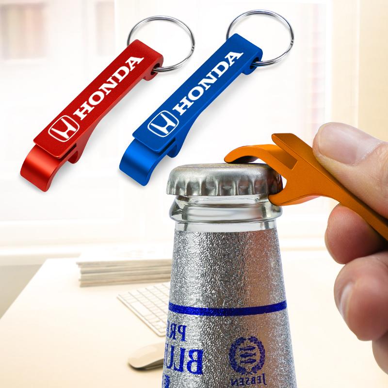 Car Key Rings Bottle Opener Keychain Accessories For Honda Civic Fit Accord City Vezel CR-V S660 Odyssey HR-V Insight Pilot EC5