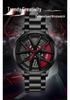 Classic Men's Quartz Watch - Car Wheel Style, Steel Band, Trendy & Casual