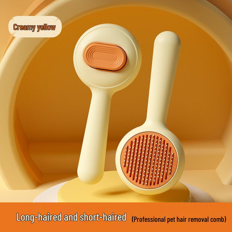 Pet Grooming Cat & Dog Comb: Automated Hair Removal & Styling Brush