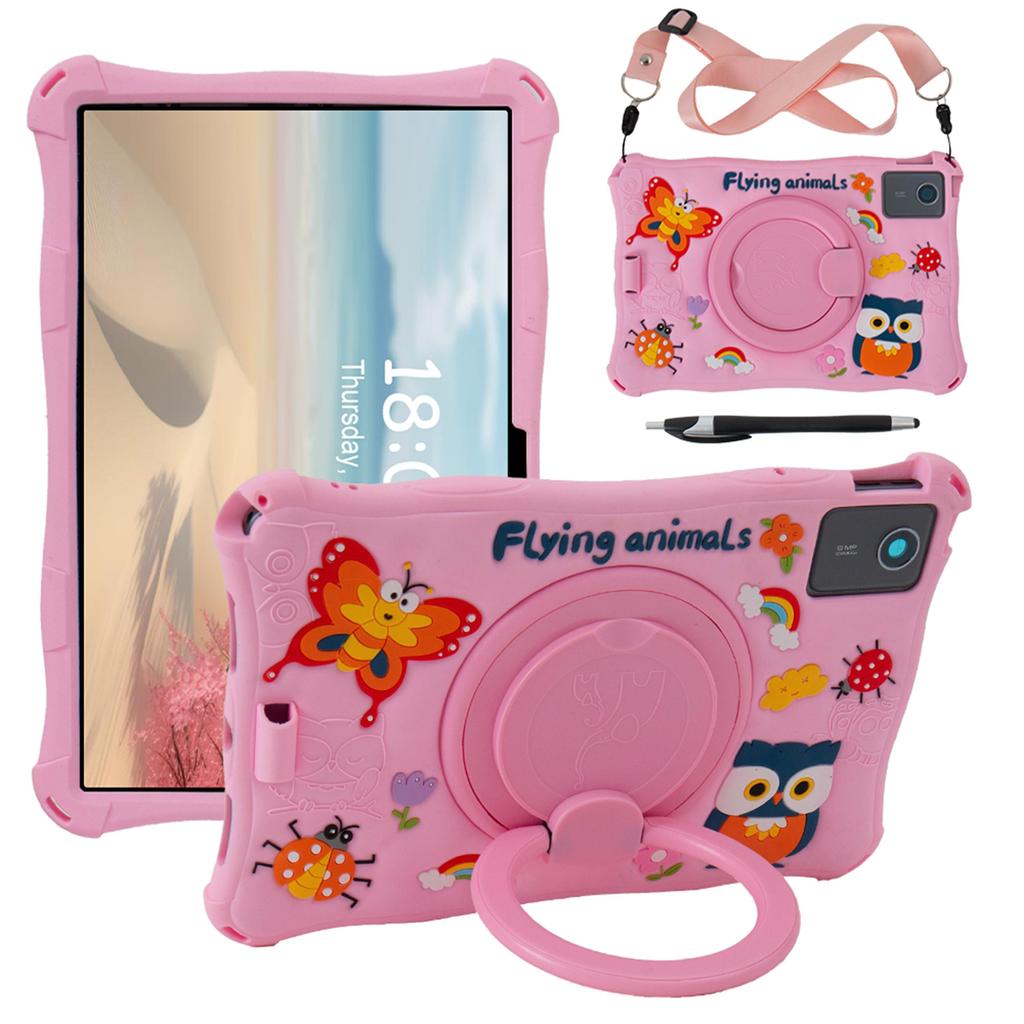 Για Lenovo Tab M11 TB330FU/331FC/Xiaoxin Pad 11 2024 Θήκη με Λουράκι Ώμου Στήριγμα Κινούμενα Σχέδια Σιλικόνη Κάλυμμα