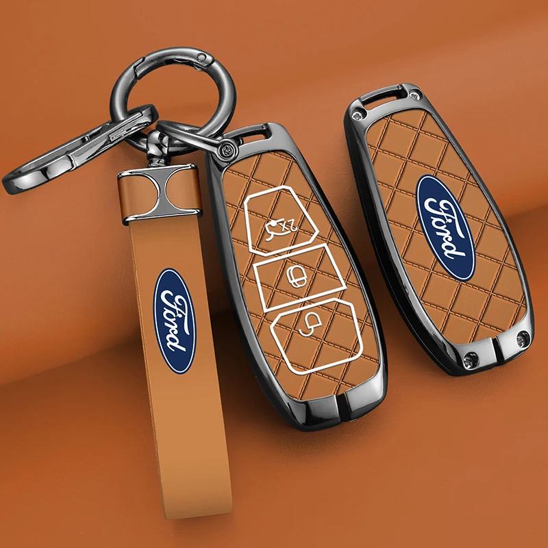 Autoaufkleber Ford Auto Smart Fernbedienung Schlüsselhülle Abdeckung Schale Halter für Ford Focus 3 4 ST Fiesta Fusion Kuga Ecosport C-Max S-Max Gala