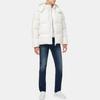 Calvin Klein Minimalist Comfortable Fashion Loose Glossy Hooded Down Jacket Men Outerwear White J327349-YBI
