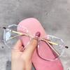 Girls Polygon Blue Light Blocking Glasses Large Frame Nearsighted Eyewear -50 To -600 Myopia Glasses