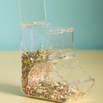 Pet Hamster Rabbit Squirrel Food Dispenser Feeder Plastic Clear Automatic Pet Feeder For Hamster Guinea Pigs Food Bowl Container