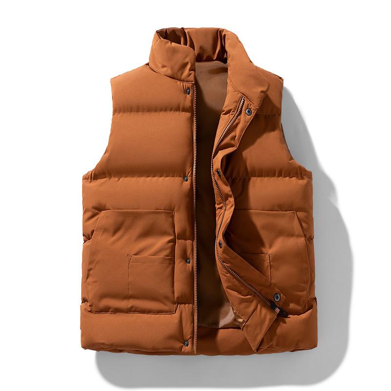 2025 winter fashion vest tooling vest thermal vest thickened overalls jacket feather cotton vest