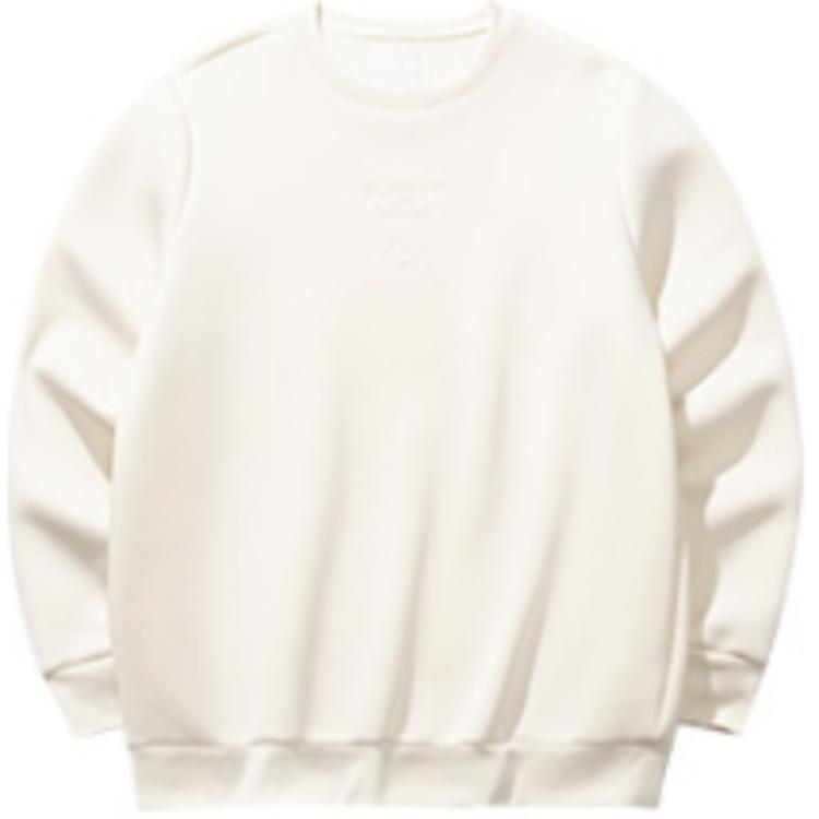 

Anta Comfortable Slim Fit Pullover Sweatshirt Men tops Stone-White 152517702S-1 L