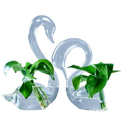 Creative Home Schwan transparente Vase Lucky Pure Grace Dekoration Valentinstag Ornament