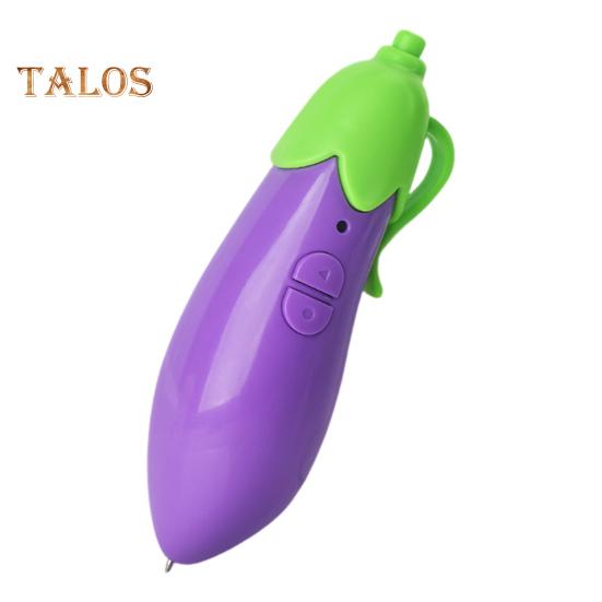 

Дитяча іграшка-ручка з овочами, кукурудза, баклажани, кулькова ручка для малюків, хлопчики, дівчатка, розвиваюча електронна іграшка-ручка для запису Eggplant