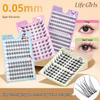 Life Girls No-Glue Natural Curly False Eyelashes - Transparent Jelly Strip