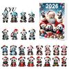 Creative Holiday Ornament Christmas Panda Advent Calendar, 24 Days Countdown Contains Acrylic Party Favors Ornaments, Cute Hanging Decorations