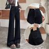 Trendy American Wide-Leg Jeans: Autumn/Winter Straight-Leg Floor-Length Pants for Plus-Size Women