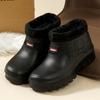 Winter Herren Eva Wasserdichte Baumwollschuhe Leicht Warm Rutschfest Schneestiefel Küche Outdoor Autowäsche Kühlhaus Arbeitsschuhe