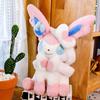 Sitting Pose Sylveon Plush Toy Huggable Soft Fluffy Stuffed Anime Doll Japanese Style Throw Pillow Sofa Bed Home Decor Gifts