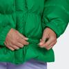 Adidas Solid Color Hidden Zipper Hooded Long Sleeve Cotton Jacket Women Jacket Green HG6897