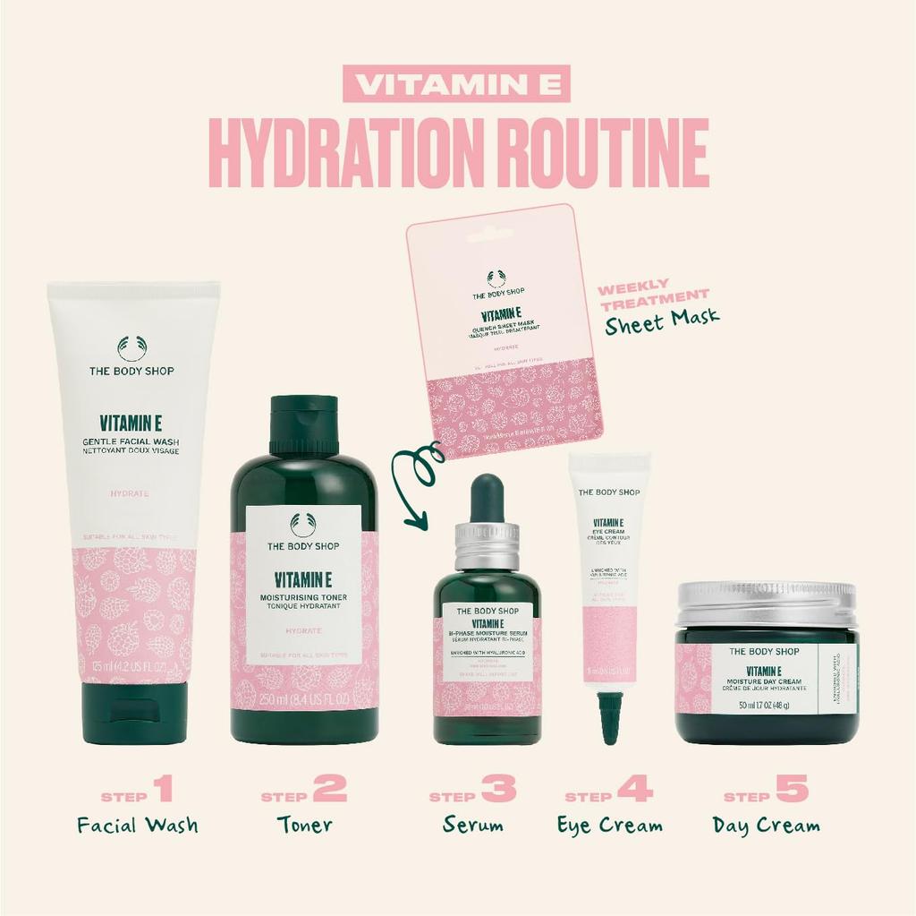 The Body Shop Vitamin E Bi-Phase Serum 30 ml Pack of 1 Hydrating Skin Moisturizer