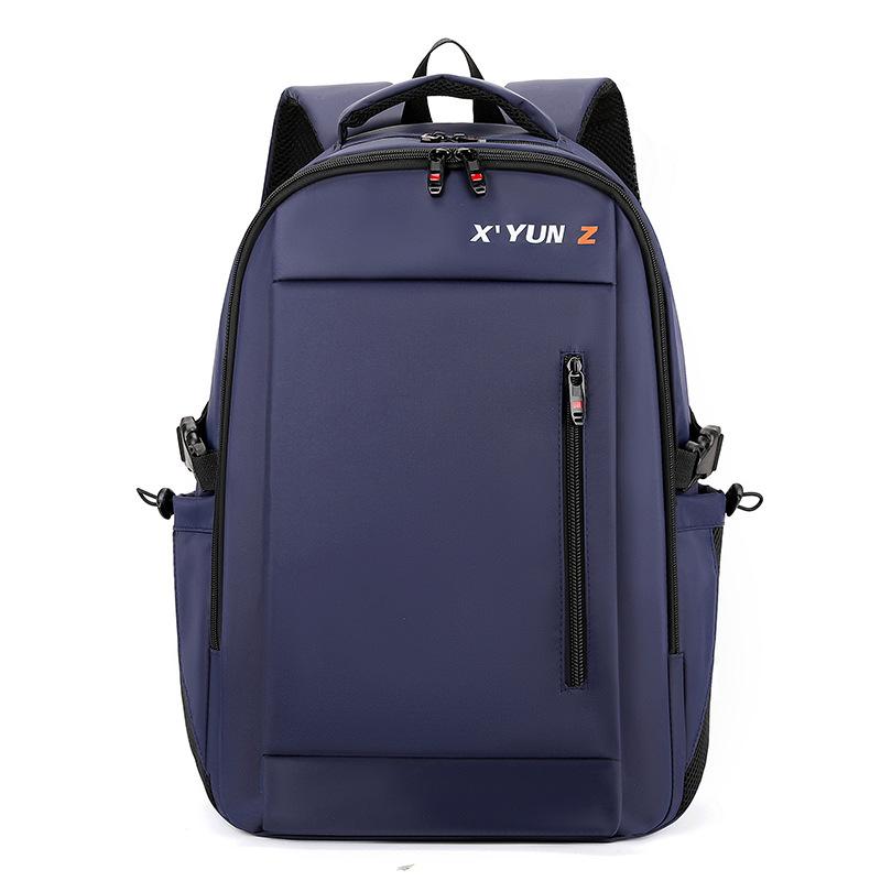 

Бизнес-рюкзак, мужской дорожный рюкзак, компьютерная сумка, школьный рюкзак с принтом букв темно-синий