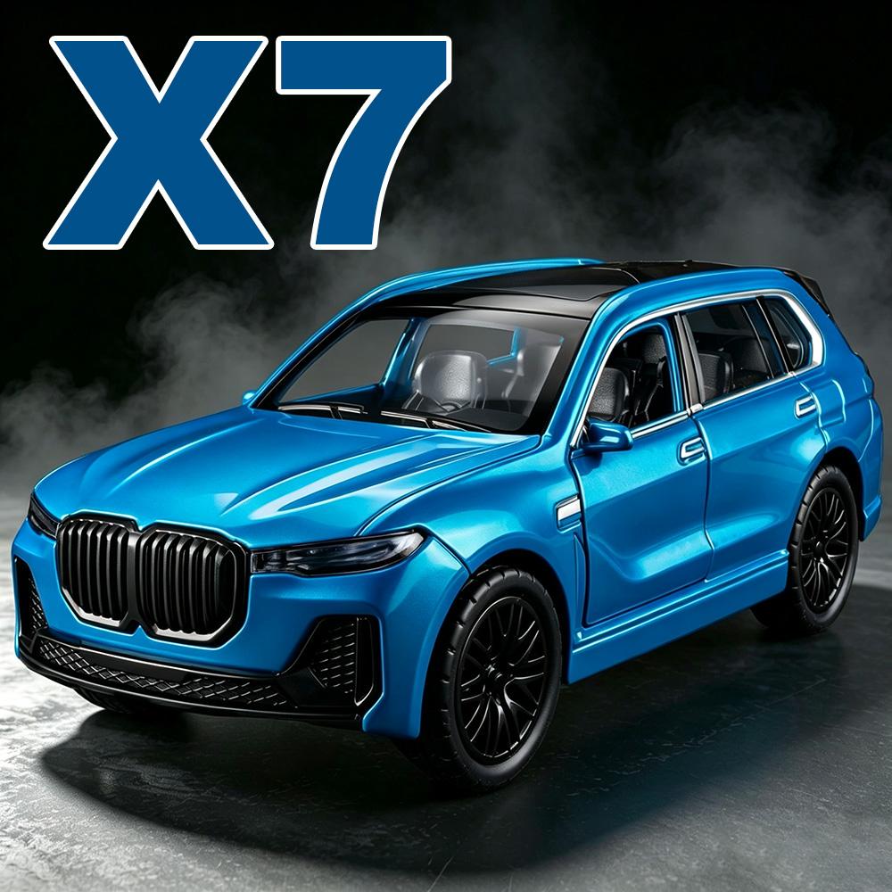1:36 X7 Diecast Alloy Model Toys Miniature Car Doors Can Be Opened Rubber Tire Metal Body Vehices Children'S Interactive Toy