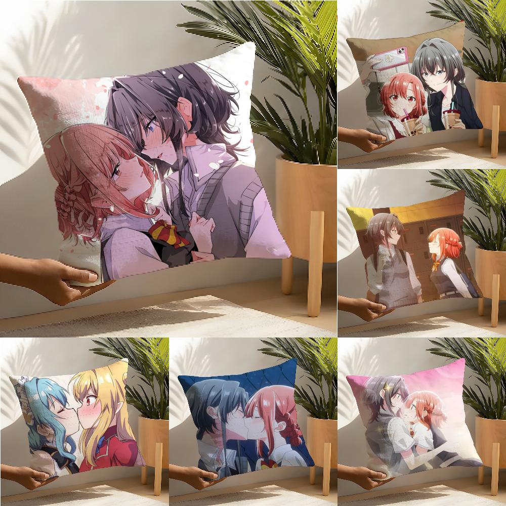 Hikikomari Kyuuketsuki No Monmon Pillow Case Linen Cushion Covers For Decorative Sofa Home Pillows Case Car Chair Pillows Cases