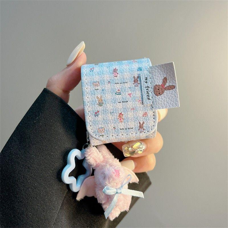 

INS Кожаный Флип Милый Медведь Кролик для Huawei Freebuds Clip Защитный Чехол 4i/5i/6i Чехол для Наушников SE2 freebuds5 Leather blue Bear rabbit [with pendant]]