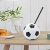 With Straw and Lid Soccer Shaped Drink Cup Realistic Ball Shape Straw Cup  Gift