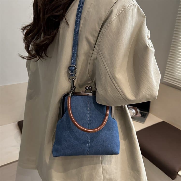 Dámská módní džínová crossbody taška