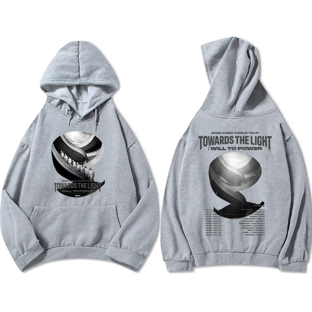 

Толстовки Ateezz Towards The Light Will To Power Tour Толстовки с принтом корейской мужской группы Молетом Топ с длинным рукавом L