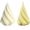 Moule à Bougie Pyramide Triangulaire Coréen - Cône Rotatif Irrégulier en Silicone 3D pour la Pâtisserie et les Ornements DIY.
