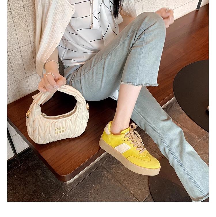 Grape mother 2025 new sports shoes summer women's light and breathable platform shoes front lace-up casual moral training shoes