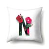Polyester Pillowcase Flower Decoration Home 26 English Letter Printing Pillowcase Car Cushion Cover