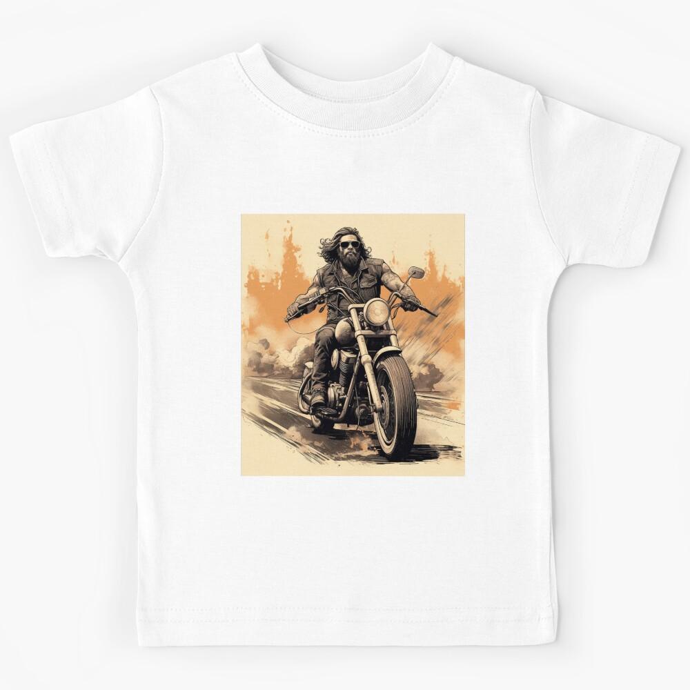 Retro Style Classic Biker #biker #retro Kids T-Shirt 110