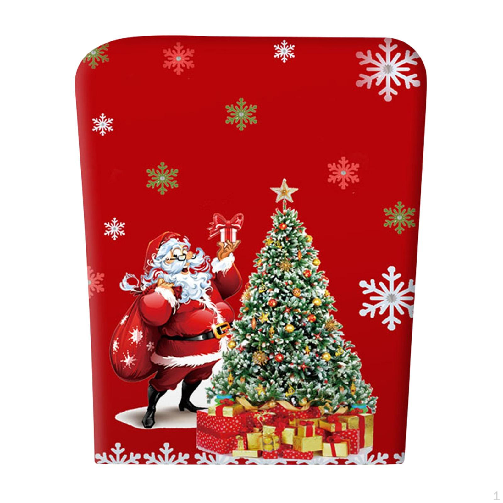 Elegant Christmas Chair Covers for Festive Dining Room Decor Style C