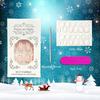 Cute Snowflake Deer Fake Nails Short Square Christmas Press On Nails with Heart Glue On Nails Glossy Winter Xmas Acrylic Stick On Nails for Women DIY