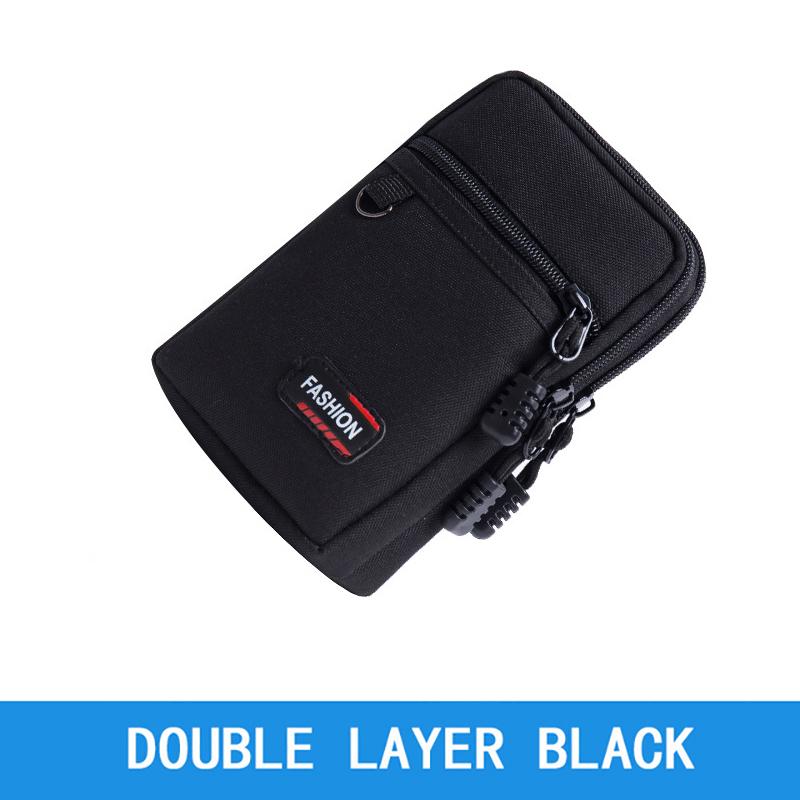 Geantă de talie militară în aer liber cu două straturi Husă pentru telefon pentru bărbați, pentru camping, vânătoare, husă tactică pentru talie LXY