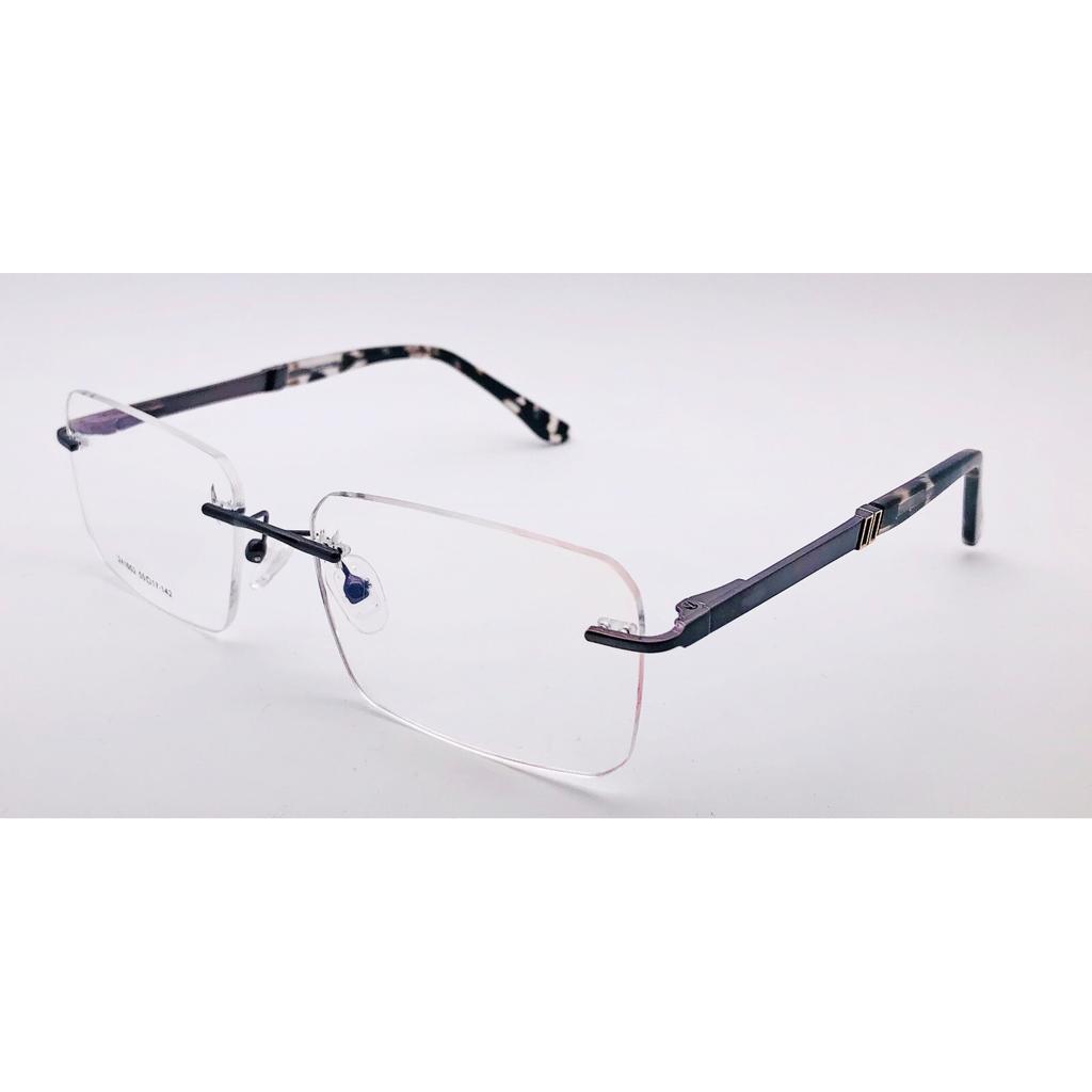 RSINC Unisex Randlose Metallfassung Mode Optische Waffenschwarz Tom 55-17-142 IB-12 B0DJT3WN4G