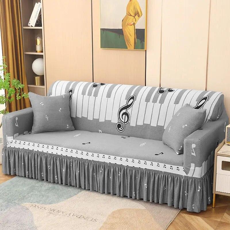 Modern Minimalist Large Skirt Elastic Sofa Cover Full Coverage Sofa Cover Universal Four Seasons AB Edition Sofa Napkin