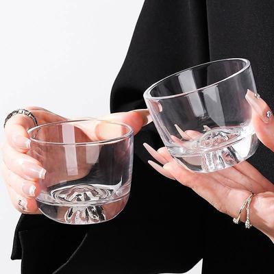 105ml Creative Transparent Mountain-view Small Tea Cup Household Tea Cup Wine Glass Liquor Glass Cup High-end Cup Drinking Cup