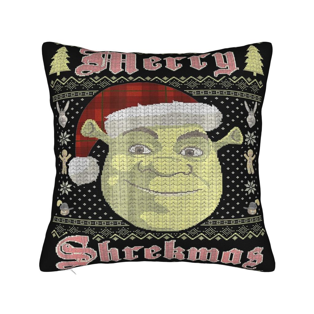 Funny Shreks Meme Pillowcases Merchandise Soft Cushion Cover Decor  Pillow Case Cover Seat Multi-Size