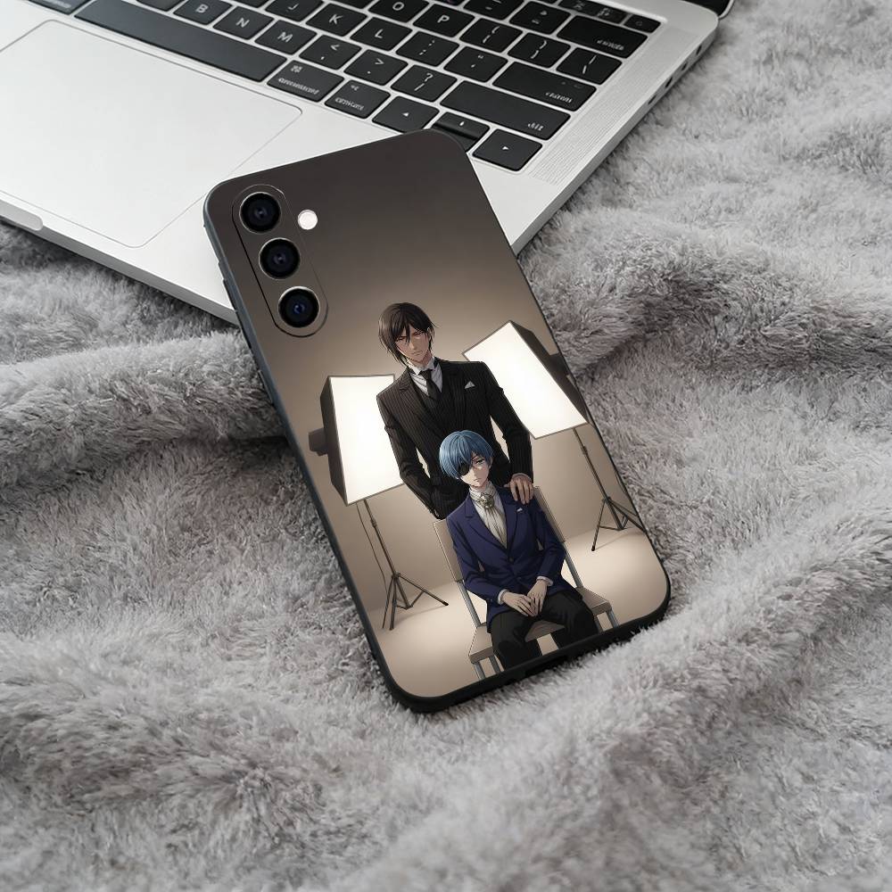 Classic anime-B--Black- Butler Phone Case For Samsung Galaxy A73,A71 A72,A70,A53,A52,A51,Soft Silicone Black Cover